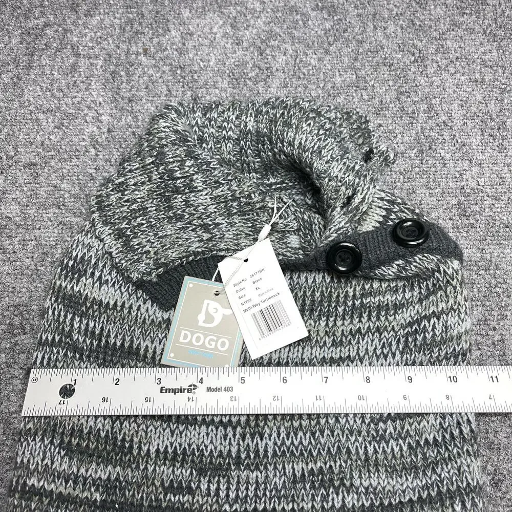 DOGO Multi-Way Turtleneck Sweater Black Size XL